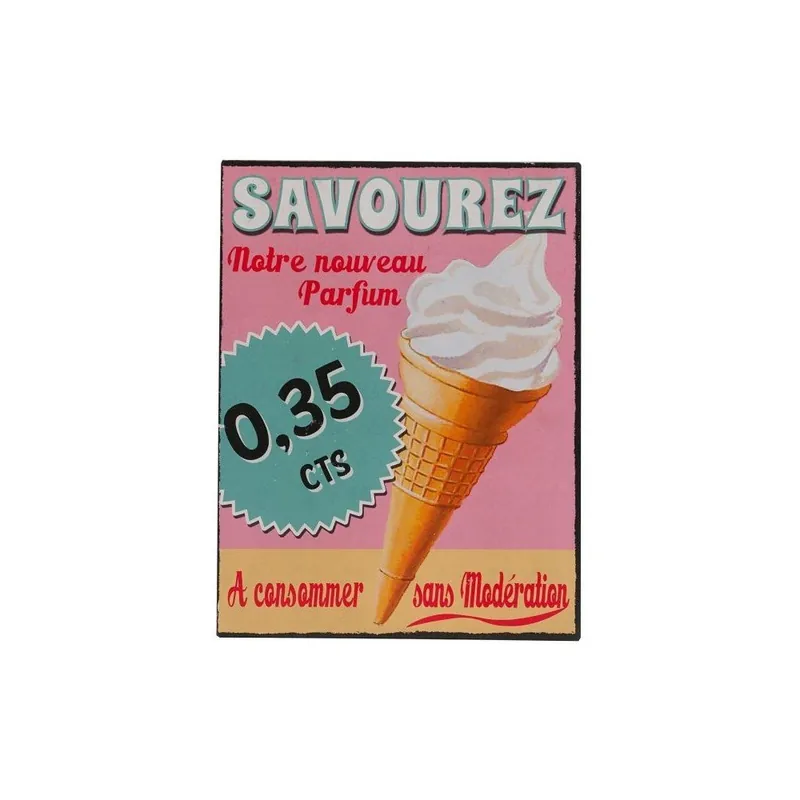 Promocja Blaszana tablica Glace, 25x33 cm Bonami