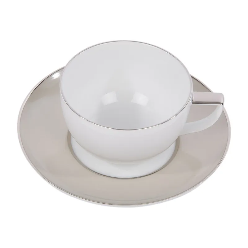 Komplet 6 filiżanek do kawy, ze spodkiem, Ramponi Pearl Gray Bonami Oferta czasowa