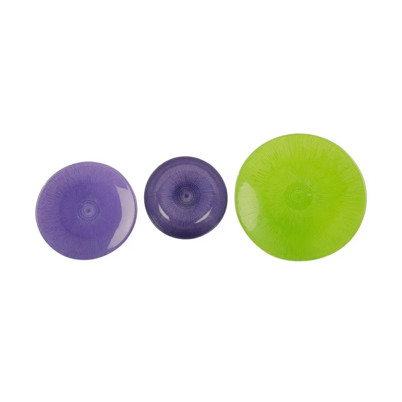 Komplet 18 szklanych talerzy Viola Bonami Wyjątkowa oferta