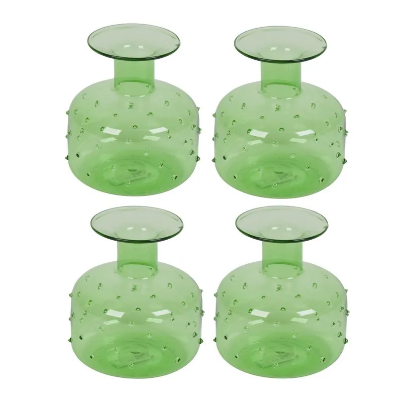 Szybka wysyłka Zestaw 4 wazonów Plumetis Bottle, 10 cm Bonami