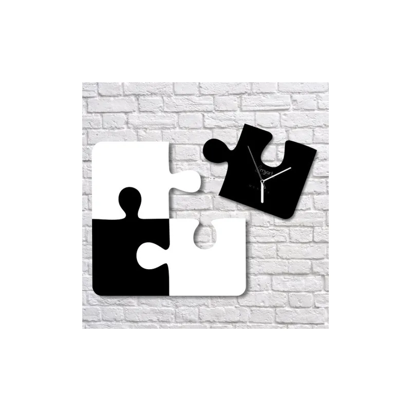 Do wyczerpania zapasów Zegar ścienny Black White Puzzle Bonami