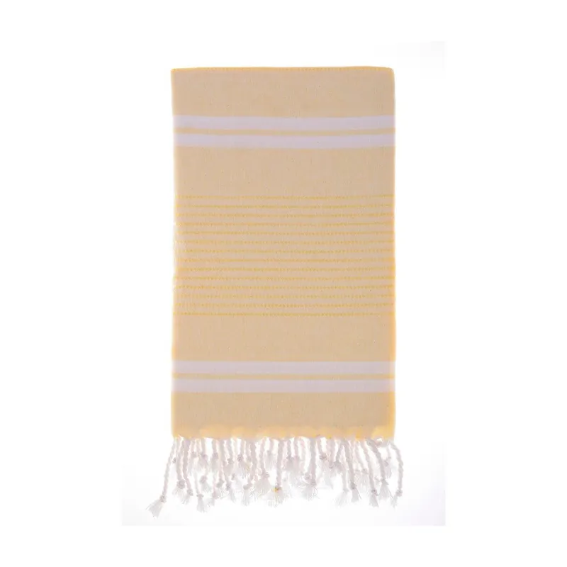Ograniczona ilość Ręcznik Hamam Bodrum Yellow, 100x180 cm Bonami