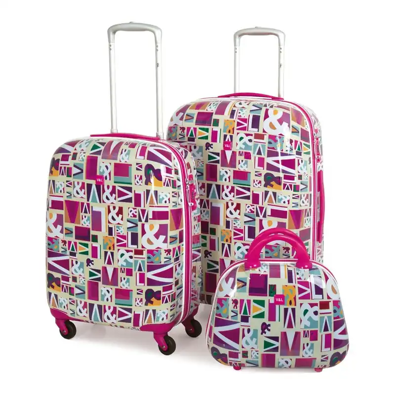 Niska cena Zestaw 2 walizek Trolley Fuchsia Bonami