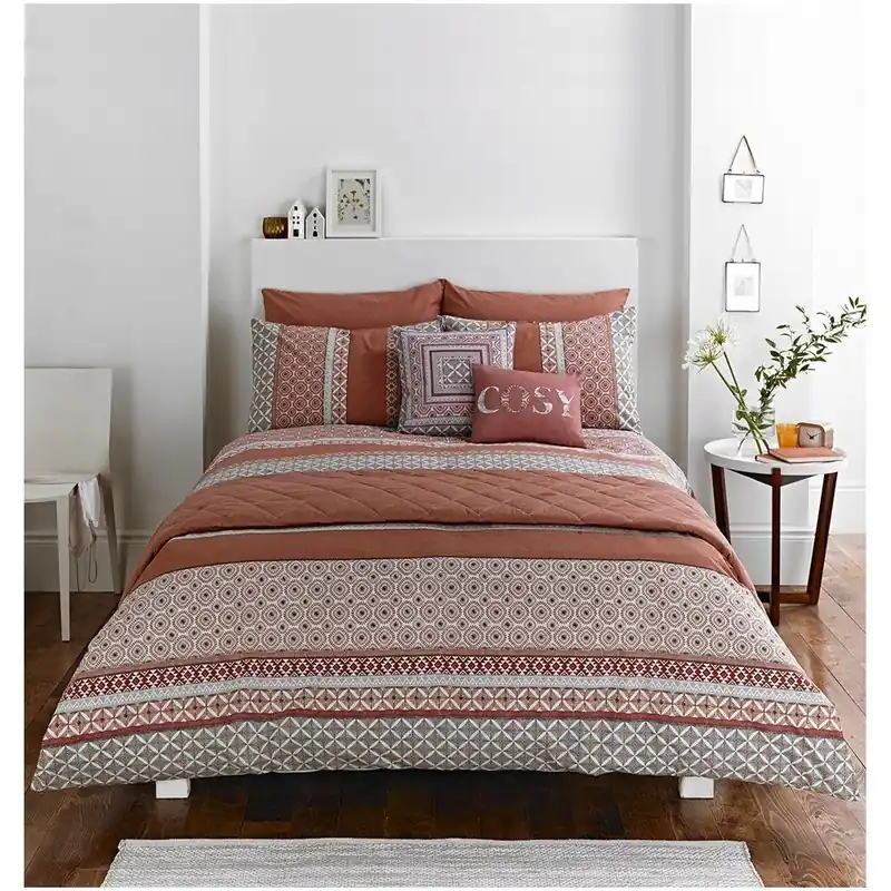 Niska cena Pościel Kalisha Stripe Spice, 200x200 cm Bonami