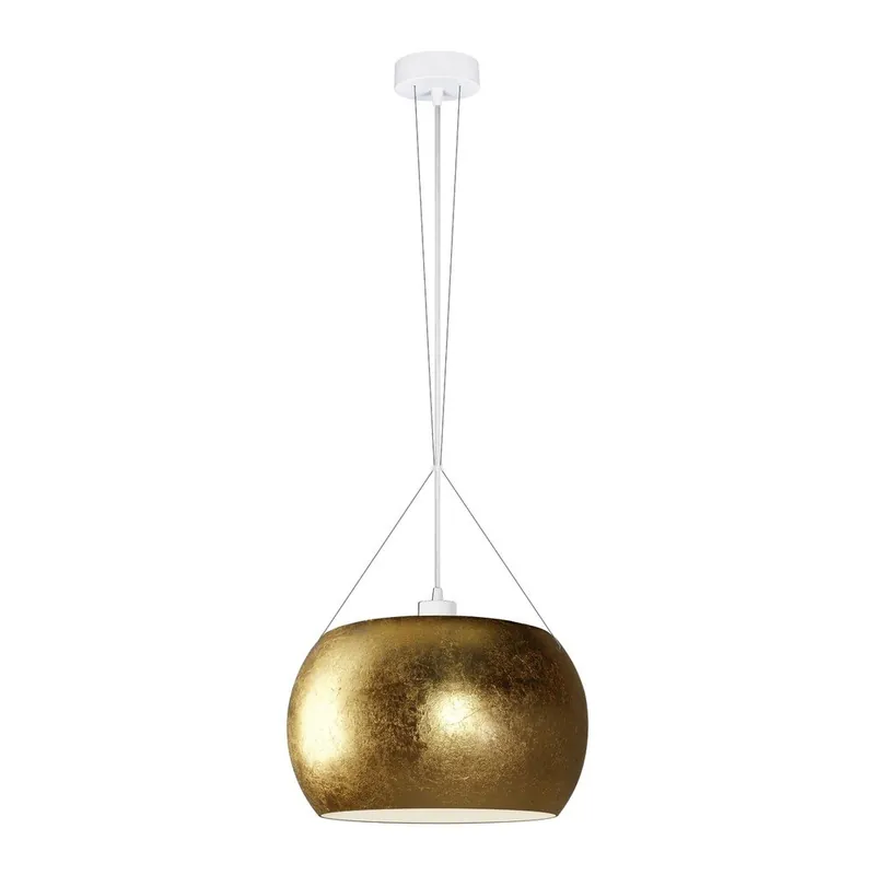 Złota lampa wisząca z białym kablem Sotto Luce MOMO Bonami Bezpieczne zakupy