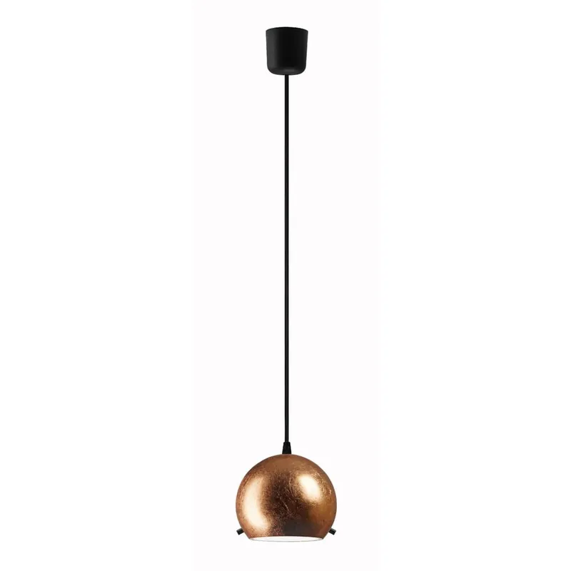 Cena promocyjna Lampa wisząca w kolorze miedzi z czarnym kablem Sotto Luce Myoo Elementary 1S, ⌀ 15 cm Bonami