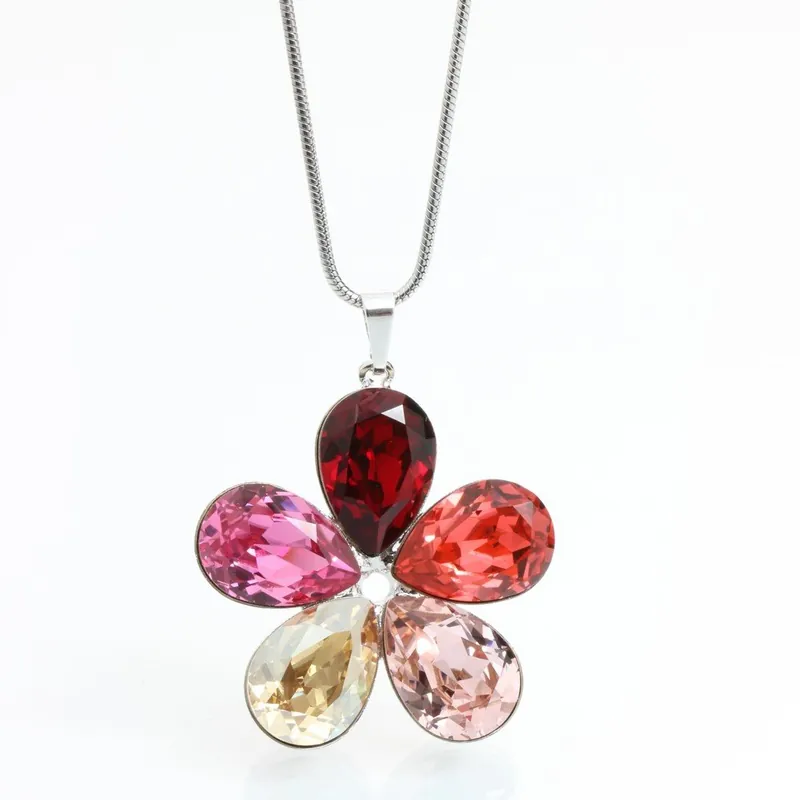 Wyjątkowa oferta Naszyjnik Laura Bruni Swarovski Elements Flower Siam Bonami