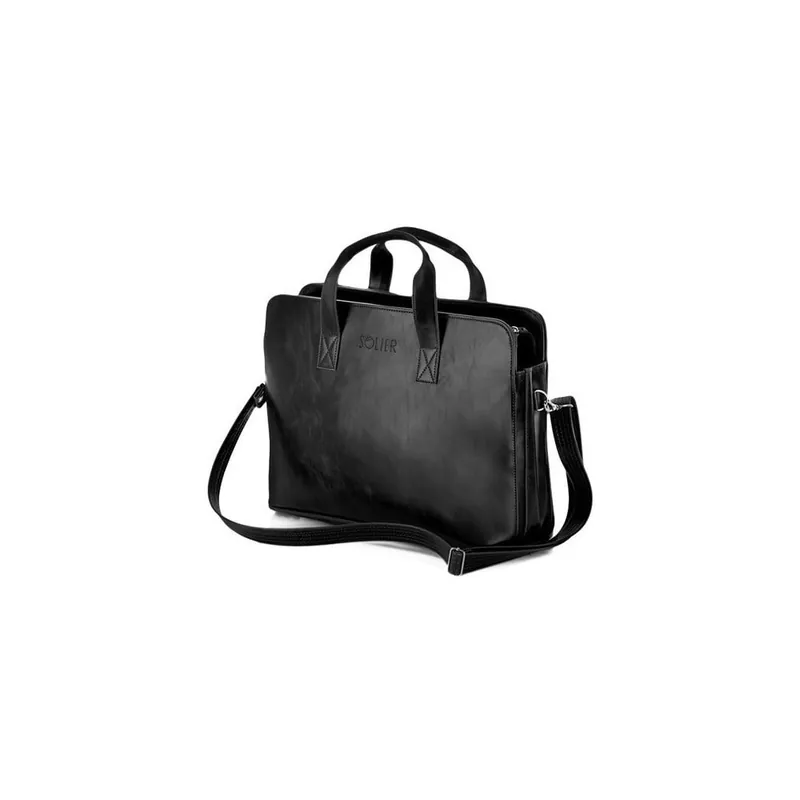 Darmowy zwrot Torba męska Solier S05 Black Bonami