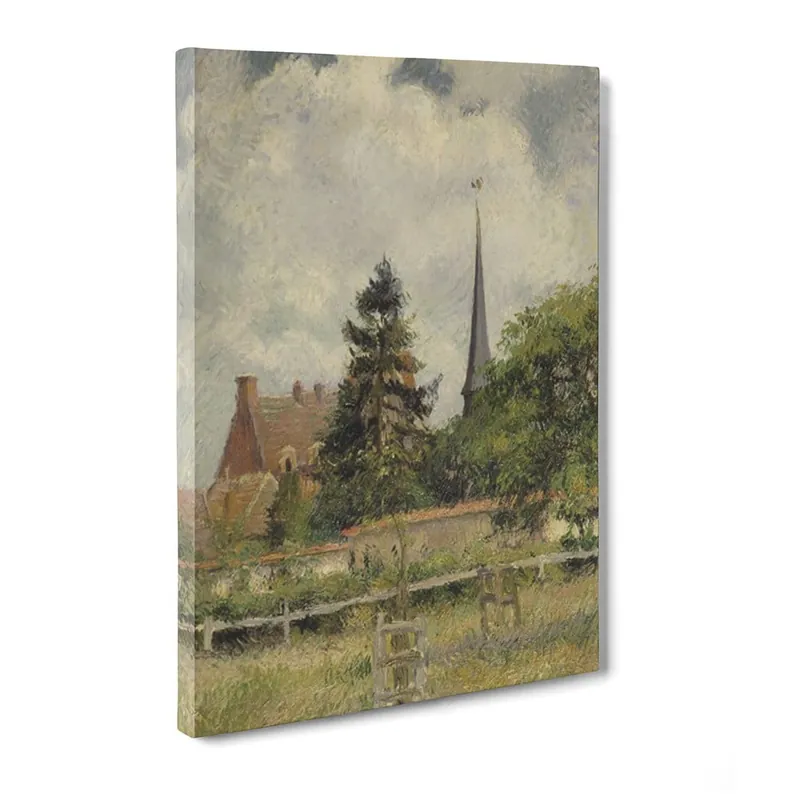 Obraz The Church at Eragny - Camille Pissaro, 50x70 cm Bonami Szybka dostawa