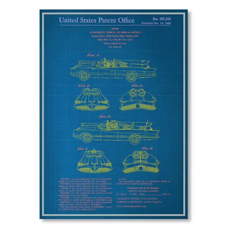 Cena promocyjna Plakat Batmobile, 30x42 cm Bonami