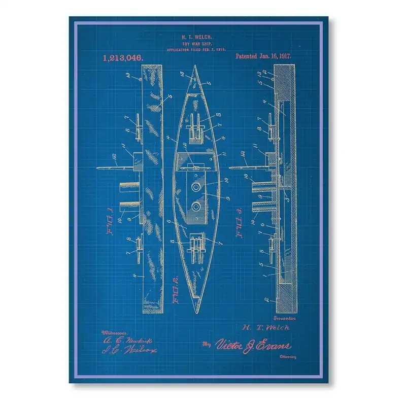 Hit sprzedaży Plakat Toy Warship, 30x42 cm Bonami
