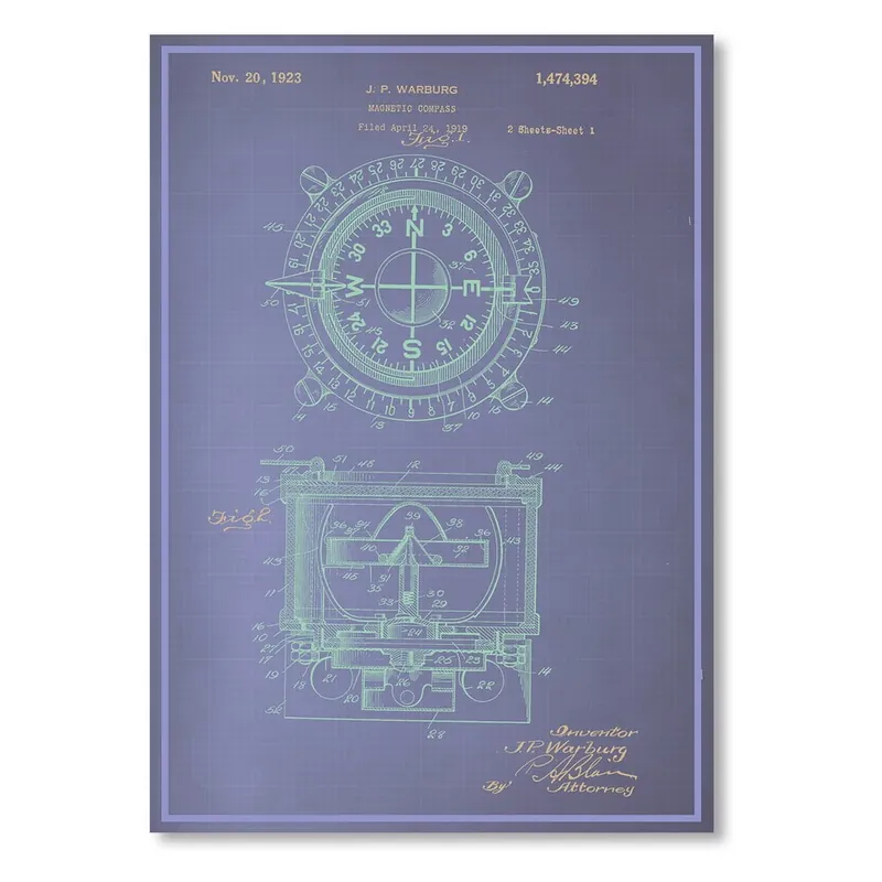 Plakat Magnetic Compass, 30x42 cm Bonami Najlepsza cena