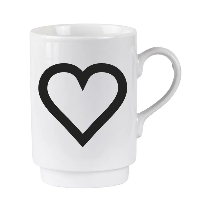 Porcelanowy kubek z literą KJ Collection Serce Bonami Obniżka ceny