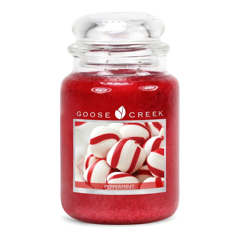 Świeczka zapachowa w szklanym pojemniku Goose Creek Pepermint, 0,68 kg Bonami Bestseller