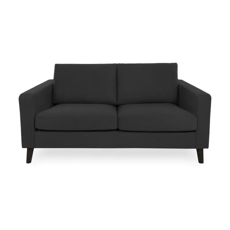 Antracytowa sofa 2-osobowa z czarnymi nogami Vivonita Tom Bonami Hit sprzedaży