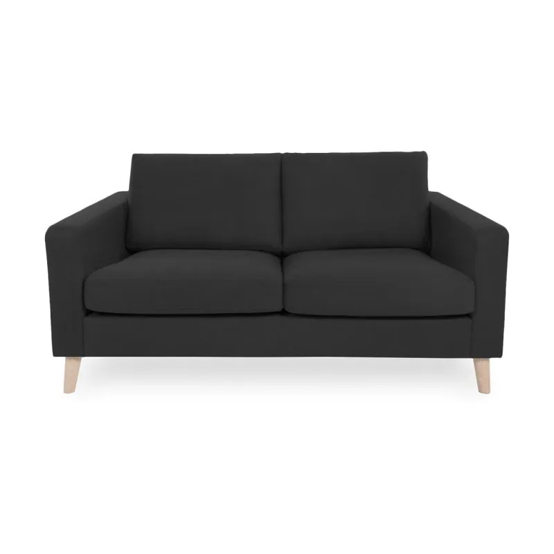 Antracytowa sofa 2-osobowa z jasnymi nogami Vivonita Tom Bonami Hit sprzedaży