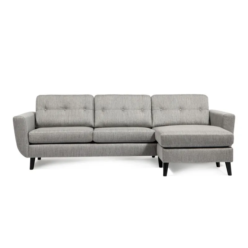 Premium Szara sofa z szezlongiem po prawej stronie Vivonita Harlem Bonami
