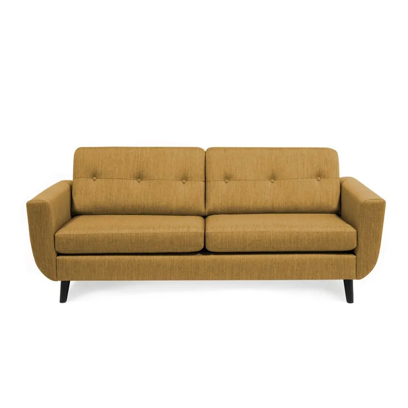 Do wyczerpania zapasów Musztardowa sofa 3-osobowa Vivonita Harlem Bonami
