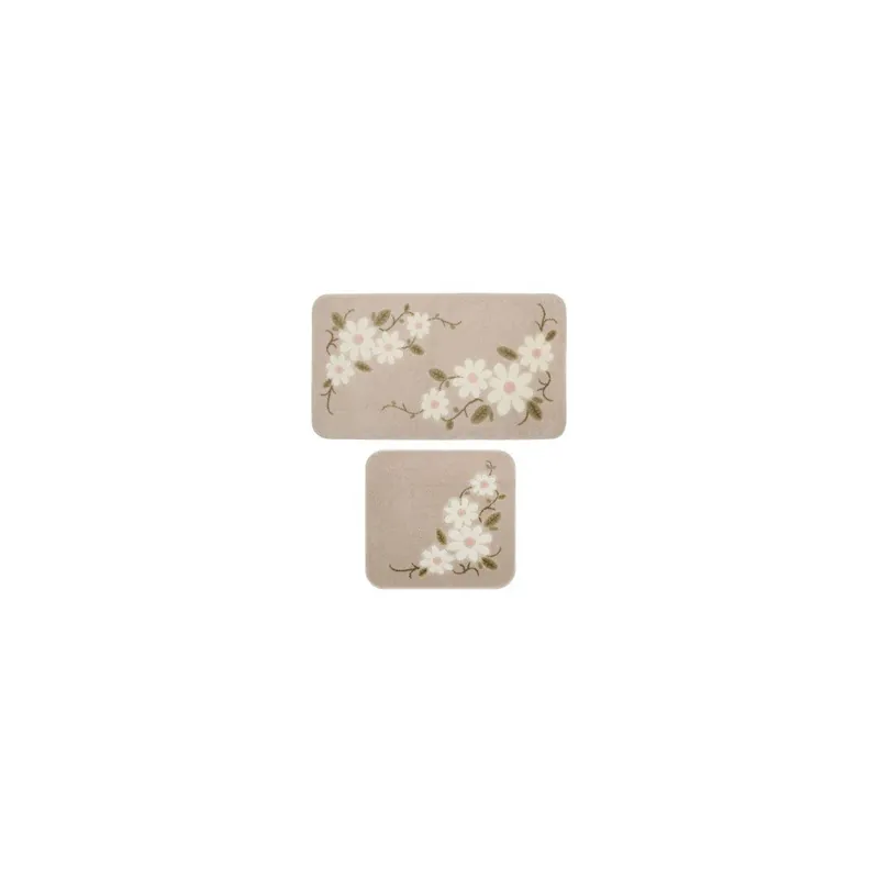 Łatwy zwrot Zestaw 2 brązowych dywaników łazienkowych Confetti Bathmats Margherita Bonami