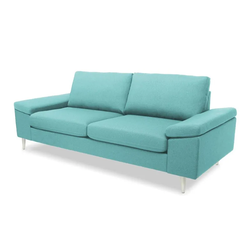 Tani Jasnoturkusowa sofa 3-osobowa Vivonita Nathan Bonami