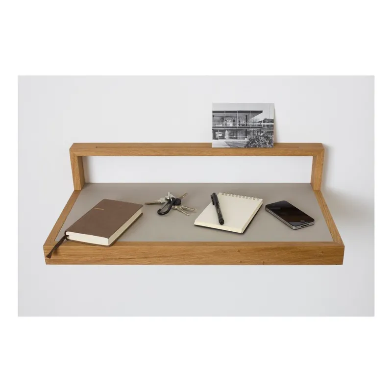 Półka z jasnoszarymi elementami z drewna dębowego das kleine b Buck, 75x15 cm Bonami Wyjątkowa oferta