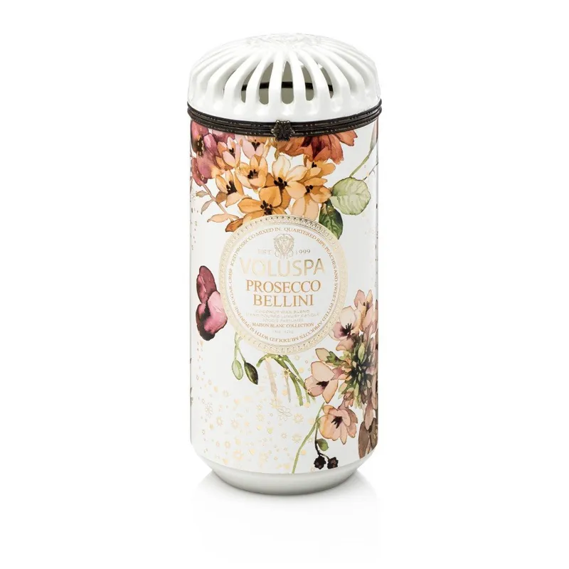 Świeczka o zapachu brzoskwini, moreli, cukru i prosecco Voluspa Maison Votive, 120 godz. Bonami Zamów dziś