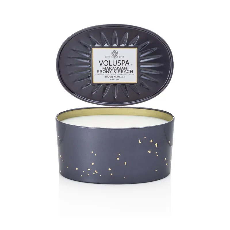 Świeczka o zapachu hebanu, brzoskwiń i kwiatów jabłoni Voluspa Vermeil Decorative, 50 godz. Bonami Oferta czasowa