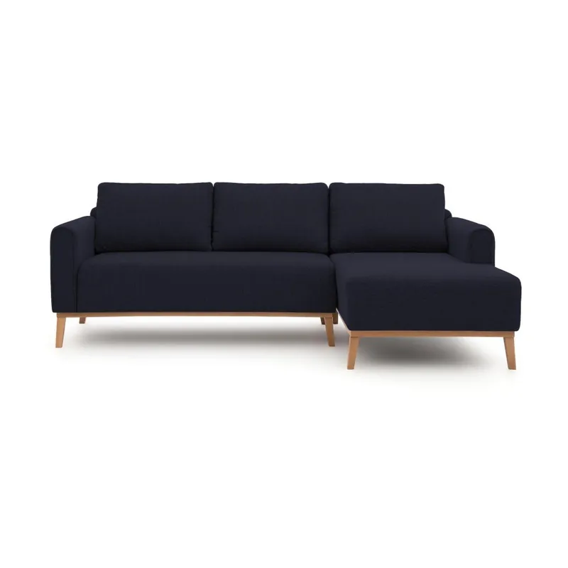 Tylko do końca tygodnia Ciemnoniebieska prawostronna sofa narożna Vivonita Milton Bonami