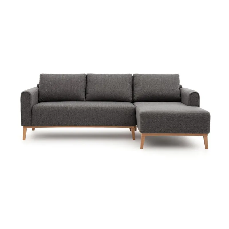 Antracytowa prawostronna sofa narożna Vivonita Milton Bonami Darmowy zwrot