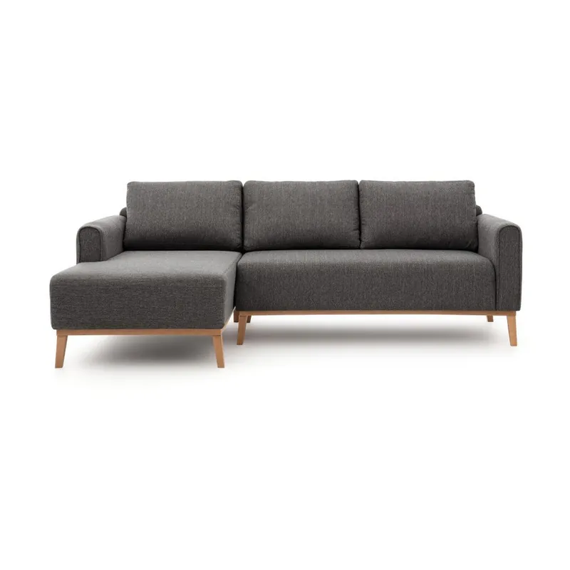 Antracytowa lewostronna sofa narożna Vivonita Milton Bonami Tani