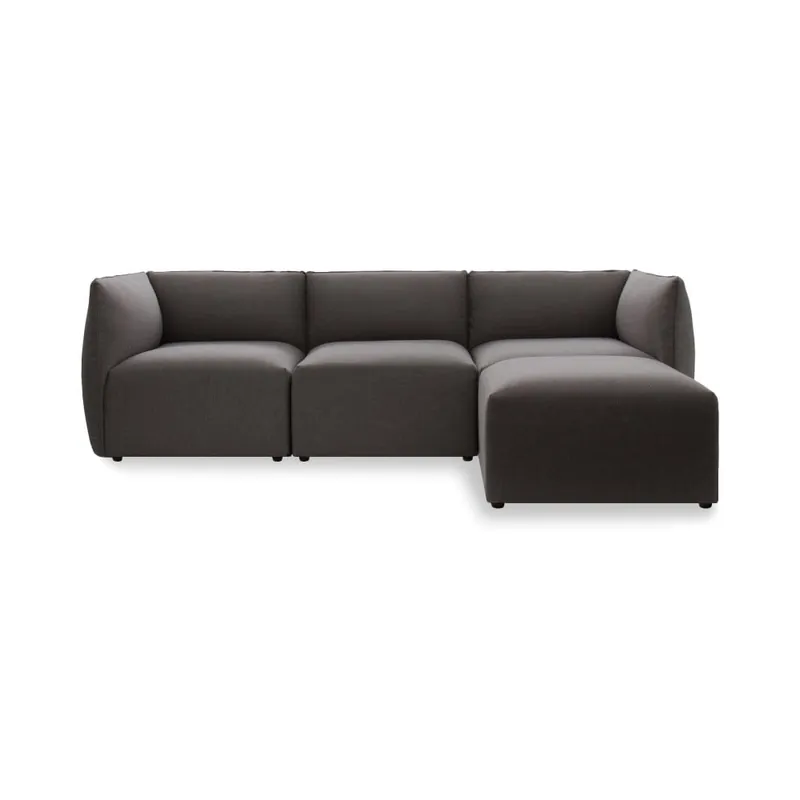 Oferta czasowa Jasnoszara 3-osobowa sofa modułowa z podnóżkiem Vivonita Cube Bonami