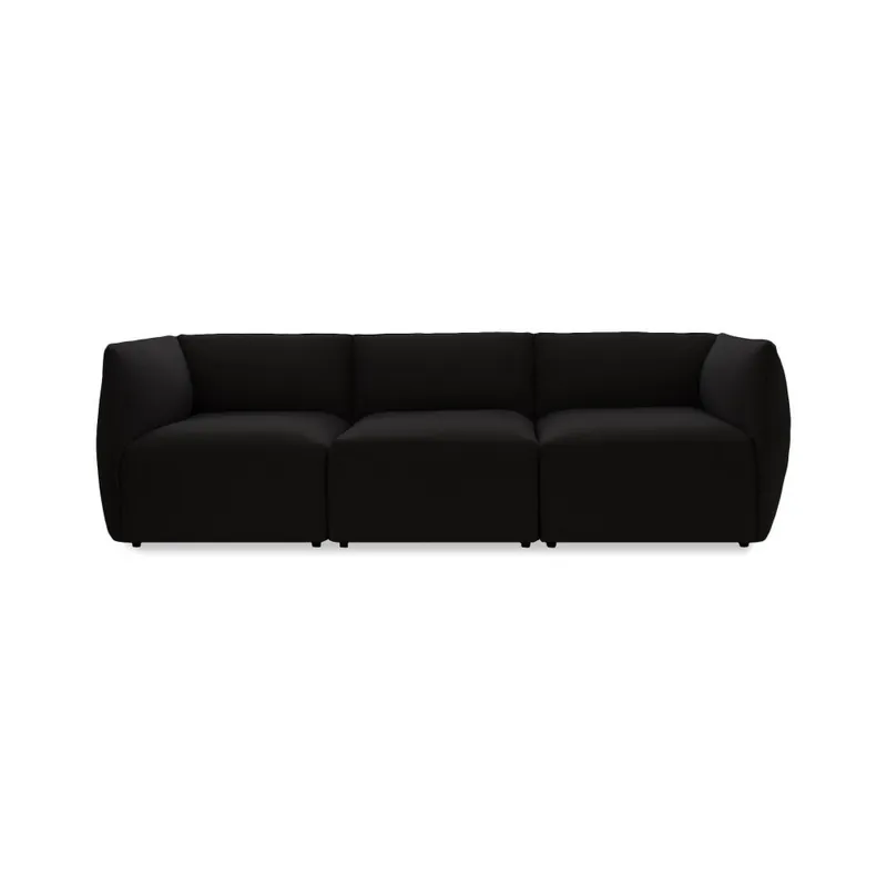 Darmowy zwrot Ciemnobrązowa 3-osobowa sofa modułowa Vivonita Cube Bonami