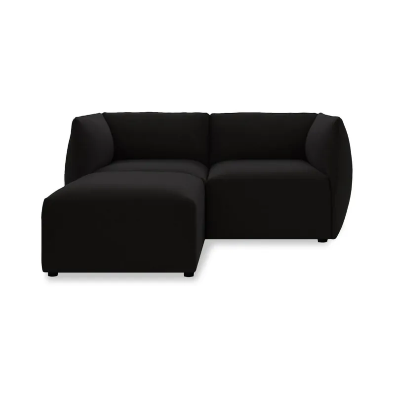 Oferta limitowana Ciemnobrązowa 2-osobowa sofa modułowa z podnóżkiem Vivonita Cube Bonami