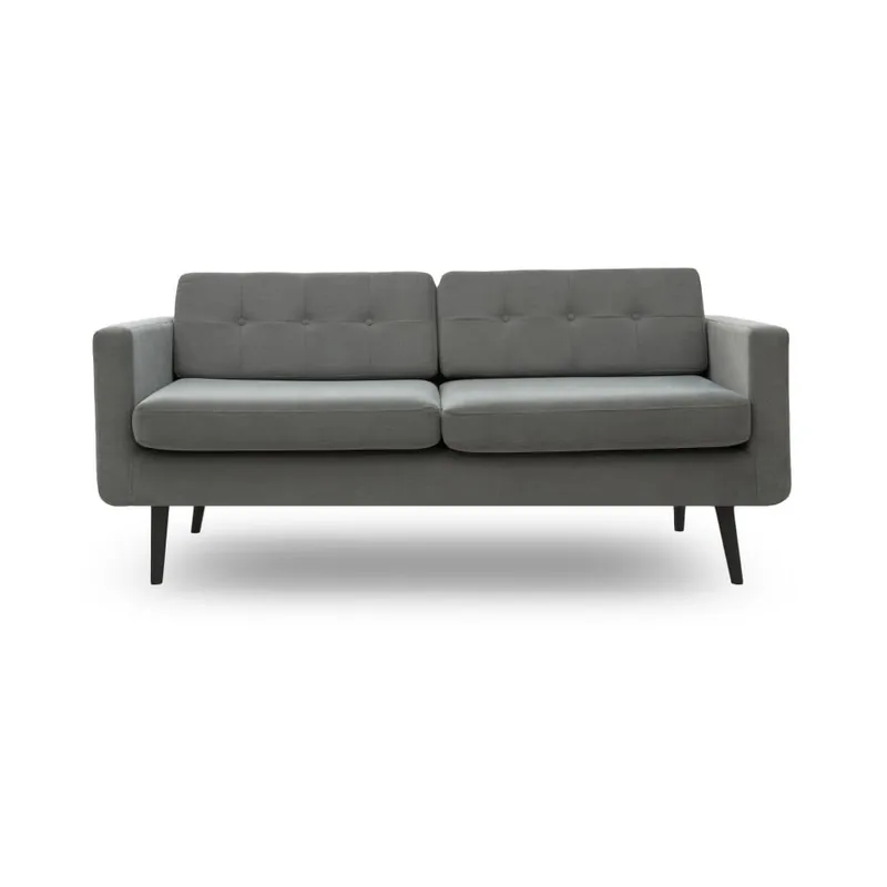Jasnoszara sofa trzyosobowa z czarnymi nogami Vivonita Sondero Bonami Niska cena