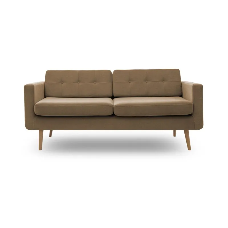 Jasnobrązowa sofa trzyosobowa z naturalnymi nogami Vivonita Sondero Bonami Nowy