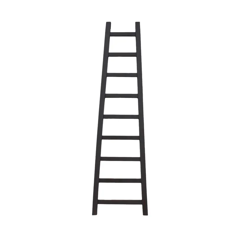 Nowy Czarna drabinka z drewna tekowego, wys. 195 cm Bonami