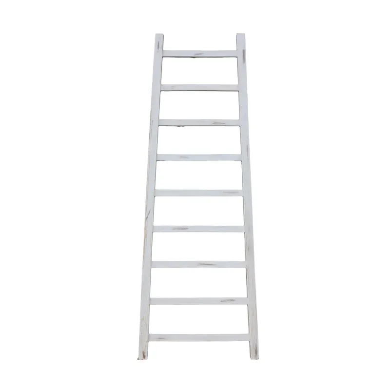Biały drabinka z drewna tekowego, wys. 195 cm Bonami Oferta
