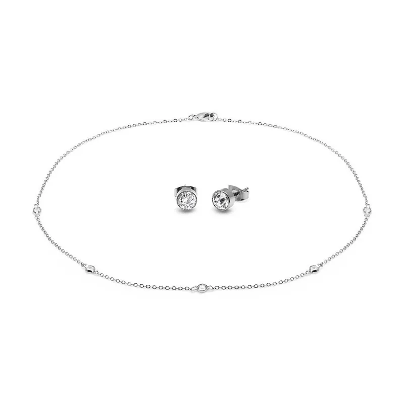Komplet naszyjnika i kolczyków z kryształami Swarovski® GemSeller White Bonami Promocja