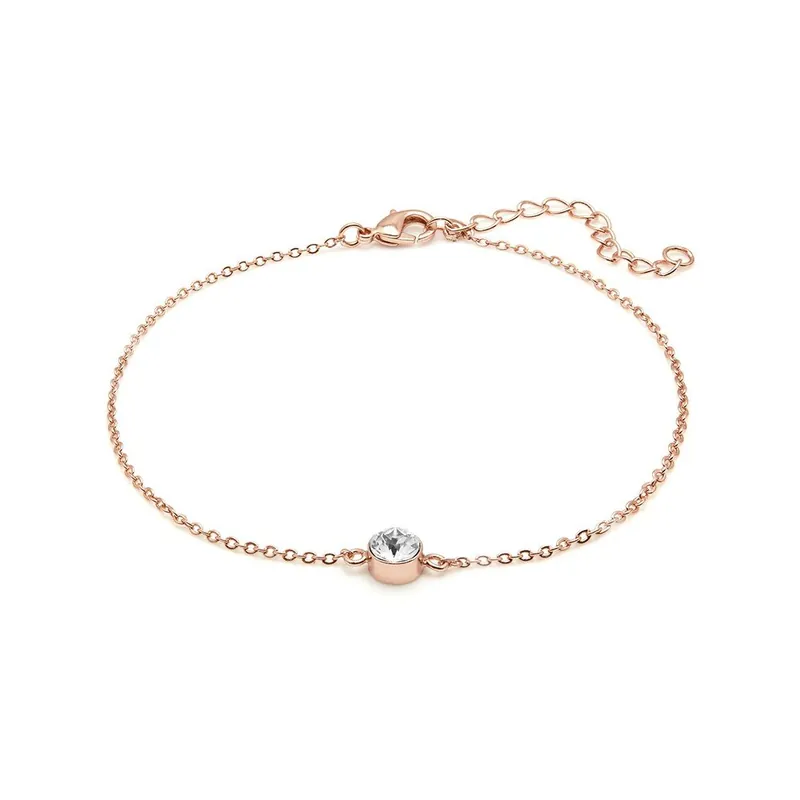 Bransoletka na nogę z kryształem Swarovski® GemSeller Rose Round Bonami Łatwy zwrot