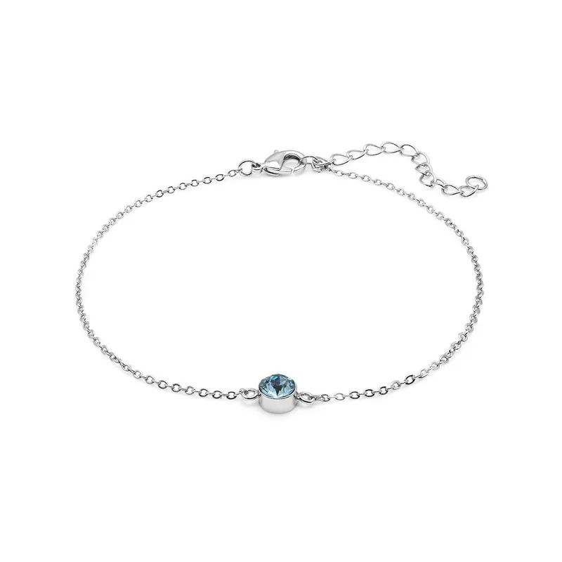 Bransoletka na nogę z niebieskim kryształem Swarovski® GemSeller White Bonami Oferta czasowa