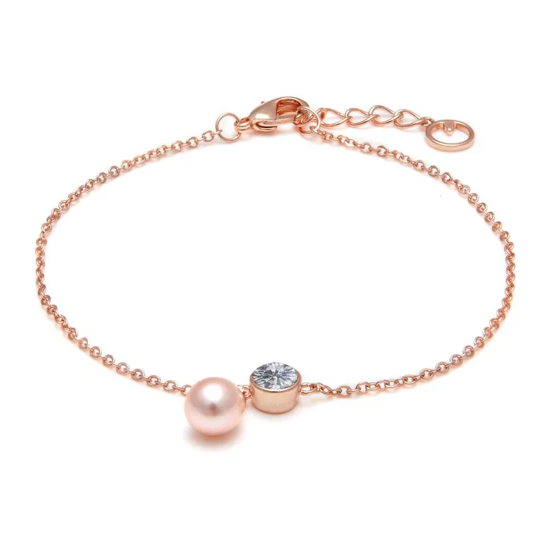 Bransoletka na nogę z perłą i kryształem Swarovski® Rose Bonami Hit sprzedaży