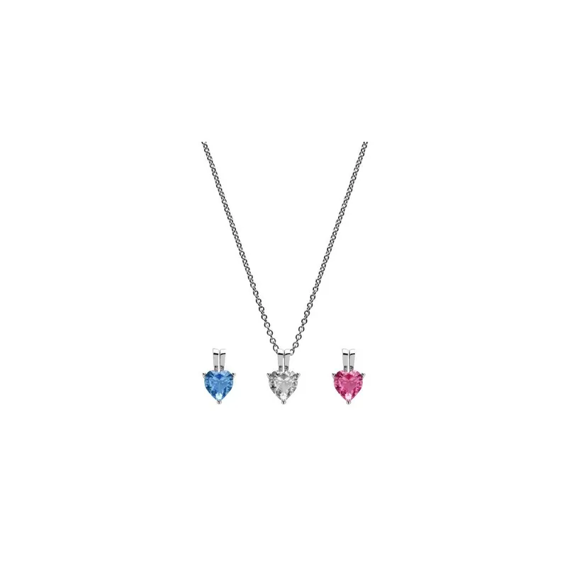 Kup teraz Komplet łańcuszka i 3 wisiorków z kryształami Swarovski® GemSeller Heart Bonami