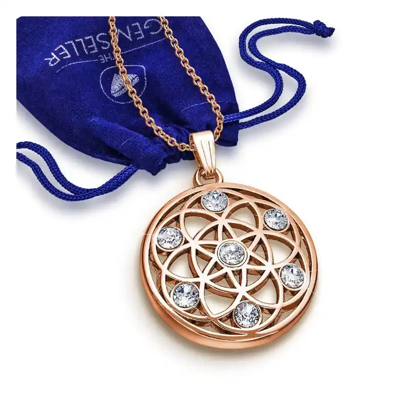 Naszyjnik z kryształami Swarovski® Gemseller Karma Rose Bonami Wyprzedaż