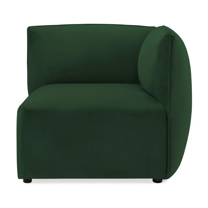 Promocja Malachitowy prawy narożny moduł sofy Vivonita Velvet Cube Bonami