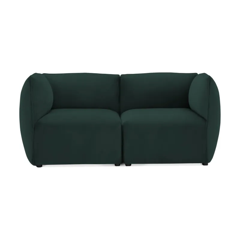Ciemnozielona 2-osobowa sofa modułowa Vivonita Velvet Cube Bonami Oferta czasowa
