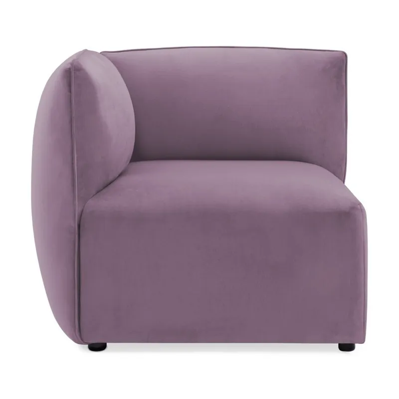 Liliowy lewy narożny moduł sofy Vivonita Velvet Cube Bonami Nie przegap