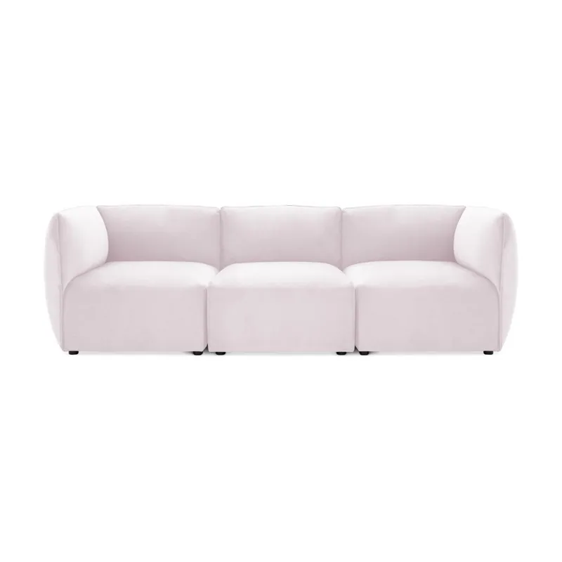Oferta czasowa Jasnofioletowa 3-osobowa sofa modułowa Vivonita Velvet Cube Bonami