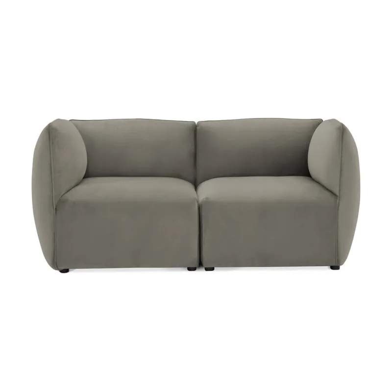 Tylko dziś Szara 2-osobowa sofa modułowa Vivonita Velvet Cube Bonami