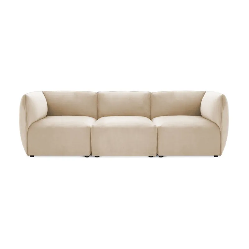 Szarokremowa 3-osobowa sofa modułowa Vivonita Velvet Cube Bonami Hit sprzedaży