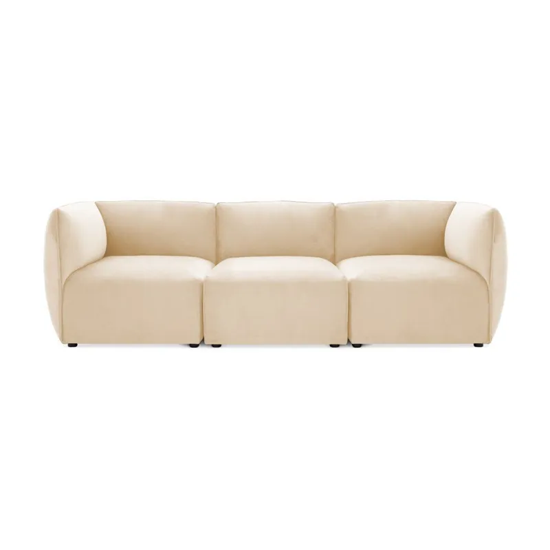 Jasnobeżowa 3-osobowa sofa modułowa Vivonita Velvet Cube Bonami Bezpieczne zakupy